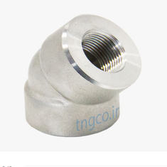 زانو 45 درجه فورج دنده استنلس استیل 316  کلاس 6000 ELBOW 45 FORGED  A182 F316L  SCRD 6000#