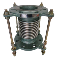 لرزه گیر آکاردئونی دوجداره فلنجدار مهاردار PN16 ارتعاشات صنعتی ایران