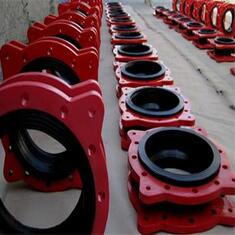 لرزه گیر لاستیکی مهاردار PN10 مارک قرمز جهت آبگرم 10 بار 90دجه ارتعاشات صنعتی ایران