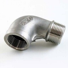 زانو چپقی 90 درجه استنلس استیل 316 دنده ای کلاس 150