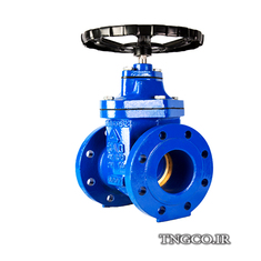 شیر فلکه کشویی چدنی فلنجدار pn16 محور صعودی رادشیر