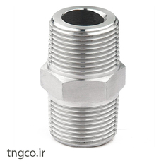 مغزی فورج دنده استنلس استیل 304  کلاس 6000 HEXNIPPLE FORGED  A182 F304L  SCRD 6000#