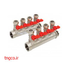 کلکتور مدولار همراه والو کوپلی نیوپایپ قرمز  کد 13322