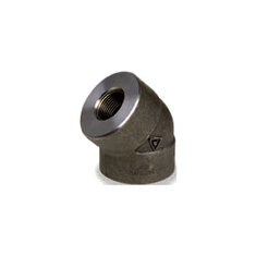 زانو فولادی 45 درجه فورج دنده کلاس 3000 ELBOW 45 FORGED A105 SCRD 3000#