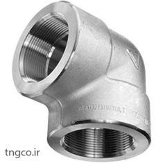 زانو 90 درجه فورج دنده استنلس استیل 304  کلاس 6000 ELBOW 90 FORGED  A182 F304L  SCRD 6000#