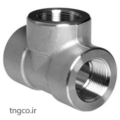 سه راه فورج دنده  استنلس استیل 304  6000 TEE FORGED  A182 F304L  SCRD 6000#